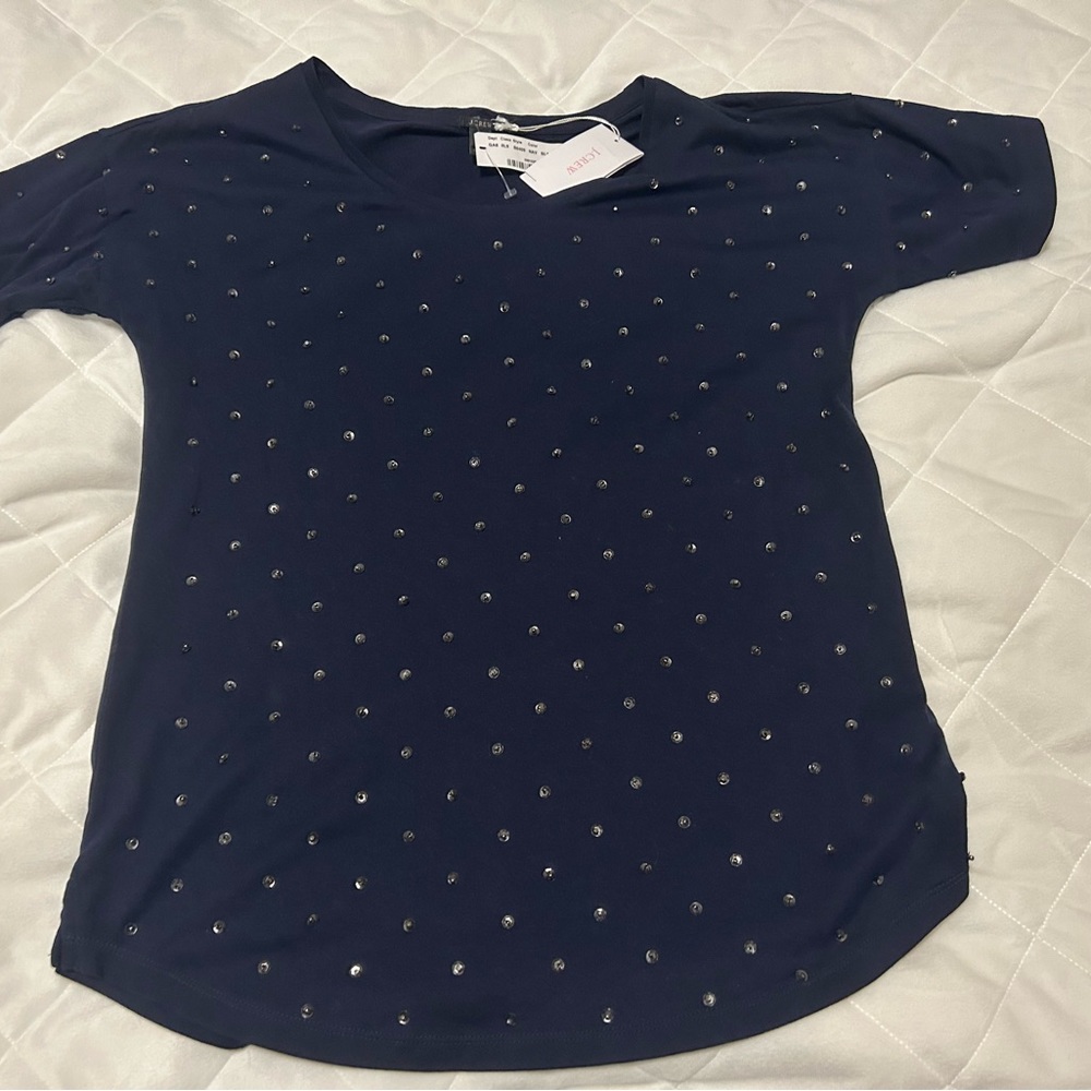 J. Crew Sequin Dot Shirt